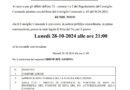 RIVA DEL PO – CONVOCAZIONE DEL CONSIGLIO COMUNALE PER LUNEDI 28.10.2024