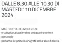 RIVA DEL PO – ASSEMBLEA SINDACALE – MARTEDI 10 DICEMBRE – 8:30-0:30 – CHIUSO LO SPORTELLO ANAGRAFE