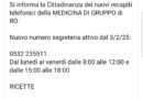 RO – MEDICINA DI GRUPPO – NUOVI RECAPITI TELEFONICI